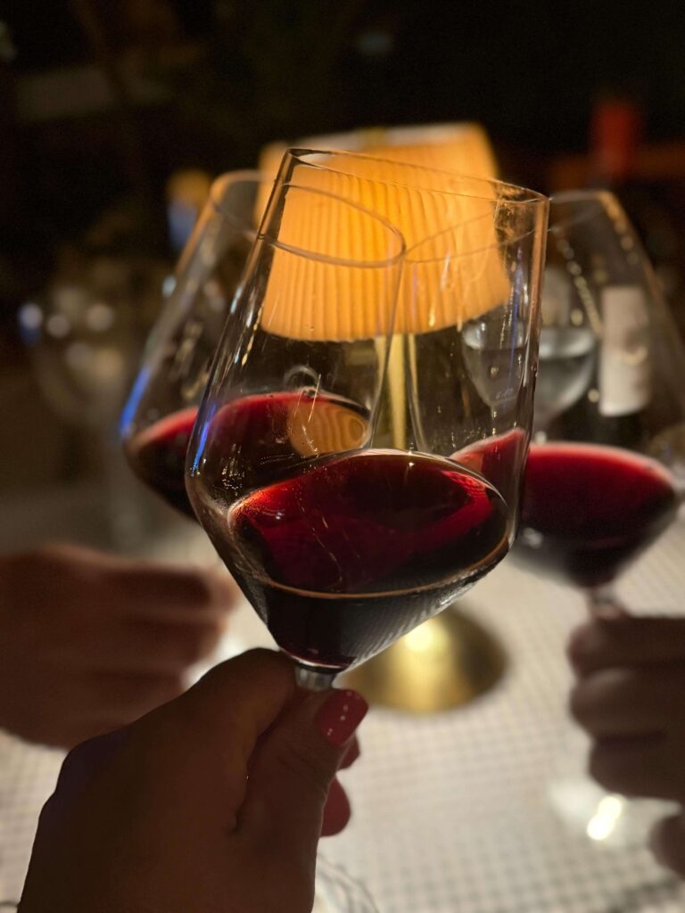 Copas de vinos con amigos